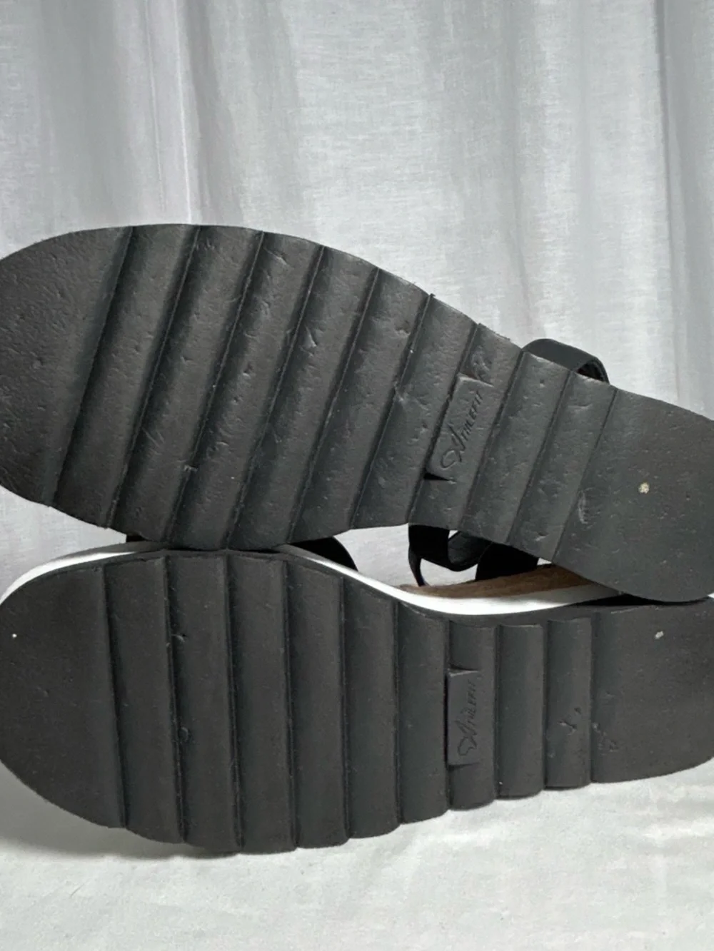Women’s Black Platform Espadrille Sandals with Ankle Strap